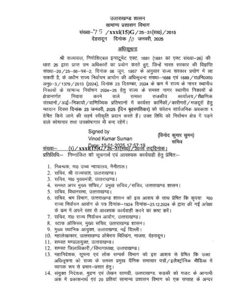 holiday on 23rd January